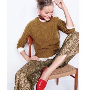 RARE J. Crew Collection | E5538 Sequin Sweater Merino Wool Blend Pants 8
